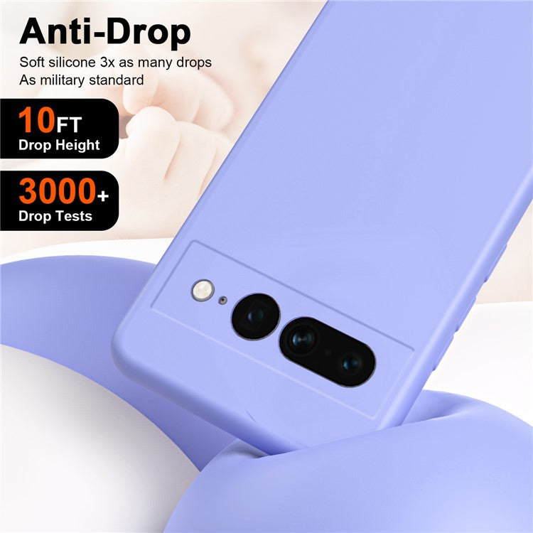 For Google Pixel 7 Pro 5G Case Anti-Scratch TPU Phone Cover 2.2mm Thickness - Purple