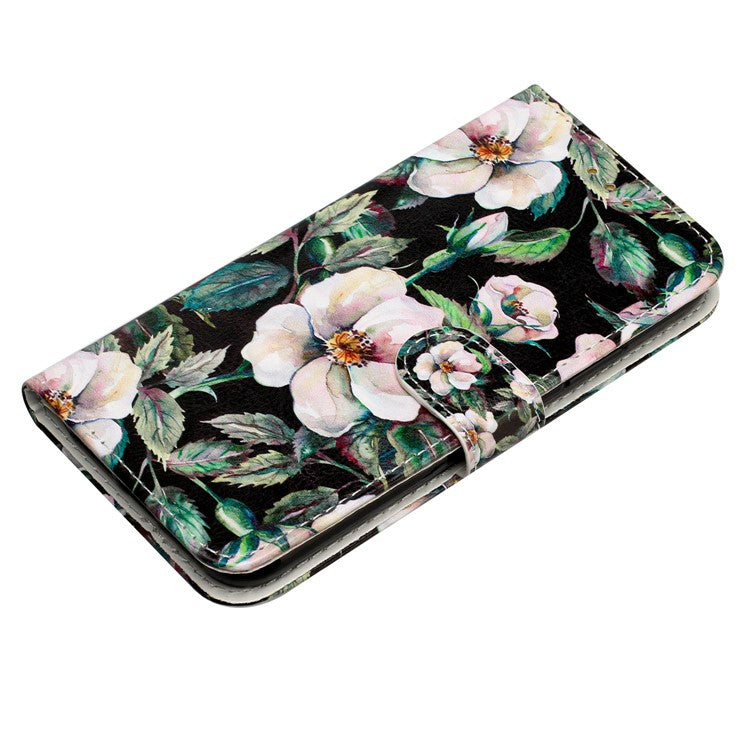 For Xiaomi Poco C75 4G / Redmi 14R 5G / 14C 4G Wallet Case Printed Pattern Design Leather Phone Cover - Magnolia