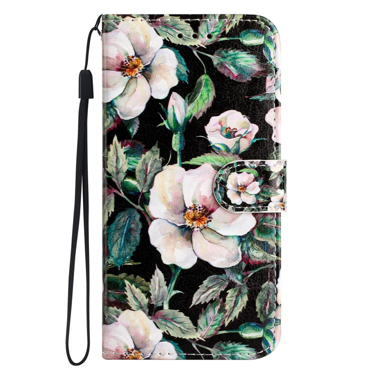 For Xiaomi Poco C75 4G / Redmi 14R 5G / 14C 4G Wallet Case Printed Pattern Design Leather Phone Cover - Magnolia