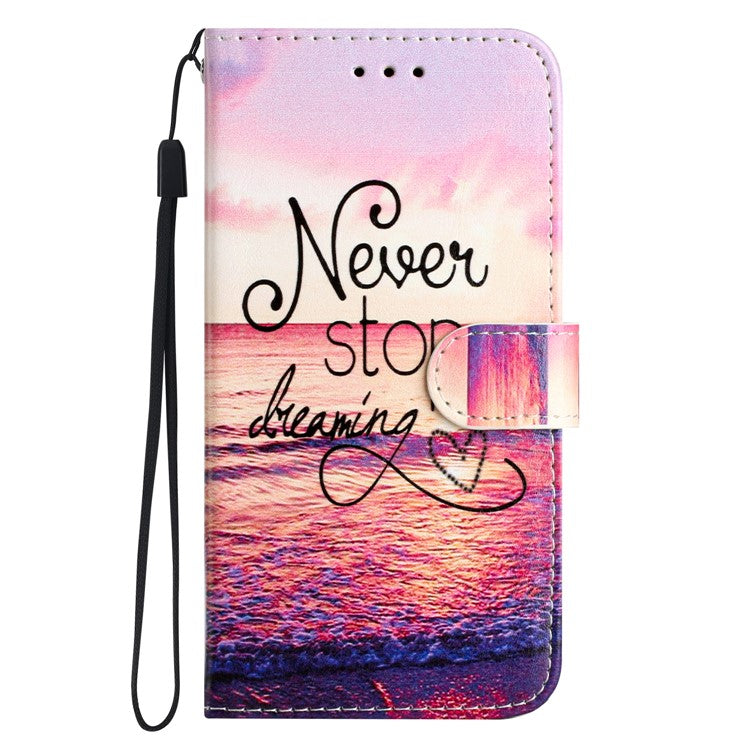 For Xiaomi Poco C75 4G / Redmi 14R 5G / 14C 4G Wallet Case Printed Pattern Design Leather Phone Cover - Never Stop Dreaming