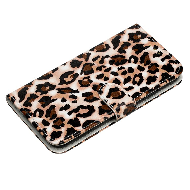 For Xiaomi Poco C75 4G / Redmi 14R 5G / 14C 4G Wallet Case Printed Pattern Design Leather Phone Cover - Leopard Print