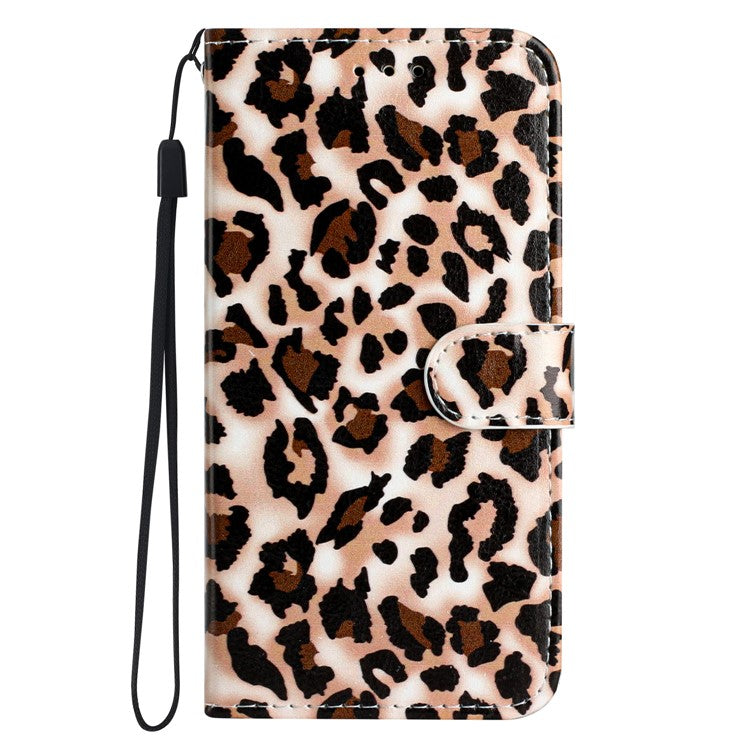 For Xiaomi Poco C75 4G / Redmi 14R 5G / 14C 4G Wallet Case Printed Pattern Design Leather Phone Cover - Leopard Print