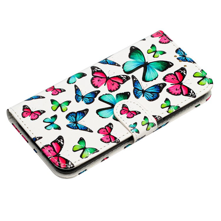 For Xiaomi Poco C75 4G / Redmi 14R 5G / 14C 4G Wallet Case Printed Pattern Design Leather Phone Cover - Butterflies