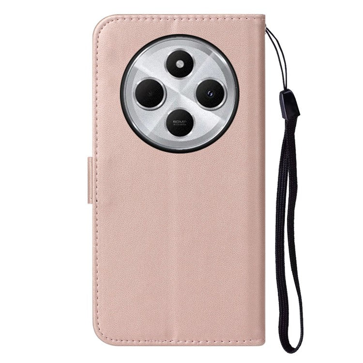 For Xiaomi Redmi 14C 4G Case PU Leather Flip Phone Cover Wallet Card Slot Holder - Rose Gold