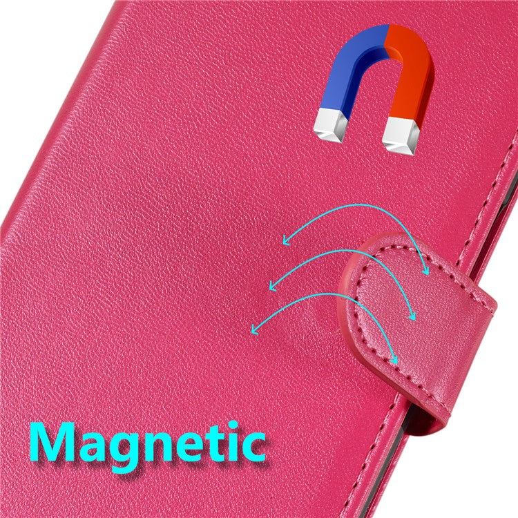 For Xiaomi Redmi 14C 4G Case PU Leather Flip Phone Cover Wallet Card Slot Holder - Rose