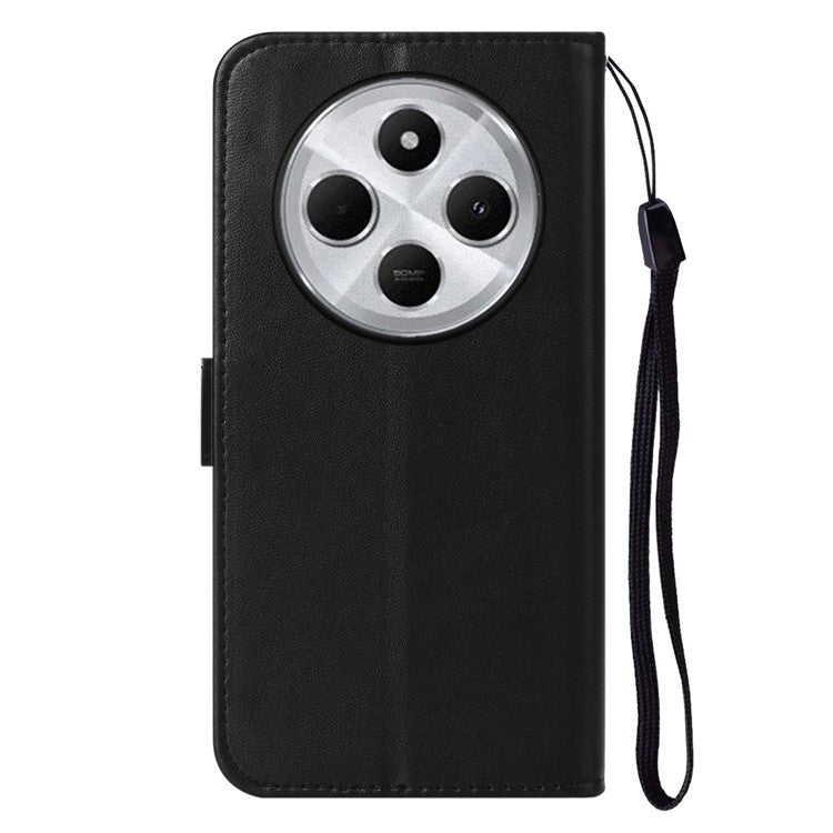 For Xiaomi Redmi 14C 4G Case PU Leather Flip Phone Cover Wallet Card Slot Holder - Black