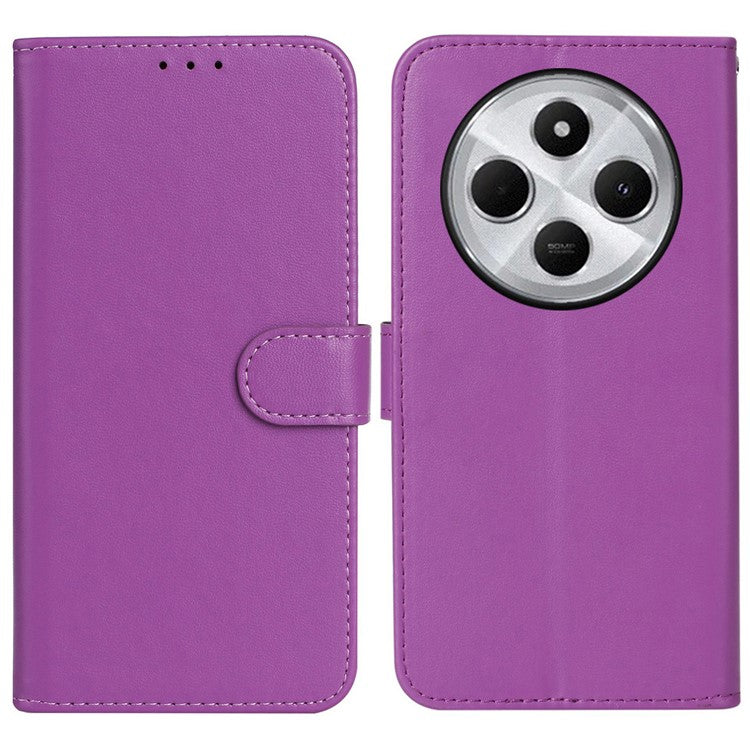 For Xiaomi Redmi 14C 4G Case PU Leather Flip Phone Cover Wallet Card Slot Holder - Purple