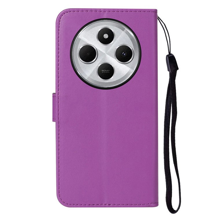 For Xiaomi Redmi 14C 4G Case PU Leather Flip Phone Cover Wallet Card Slot Holder - Purple