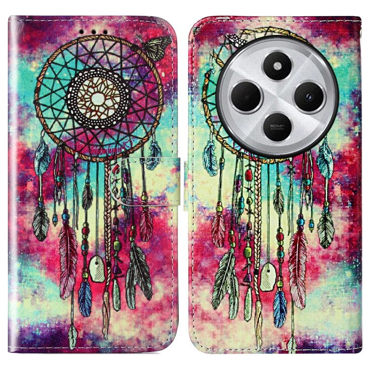 For Xiaomi Redmi 14C 4G Case Pattern PU Leather Flip Phone Cover - Dream Catcher