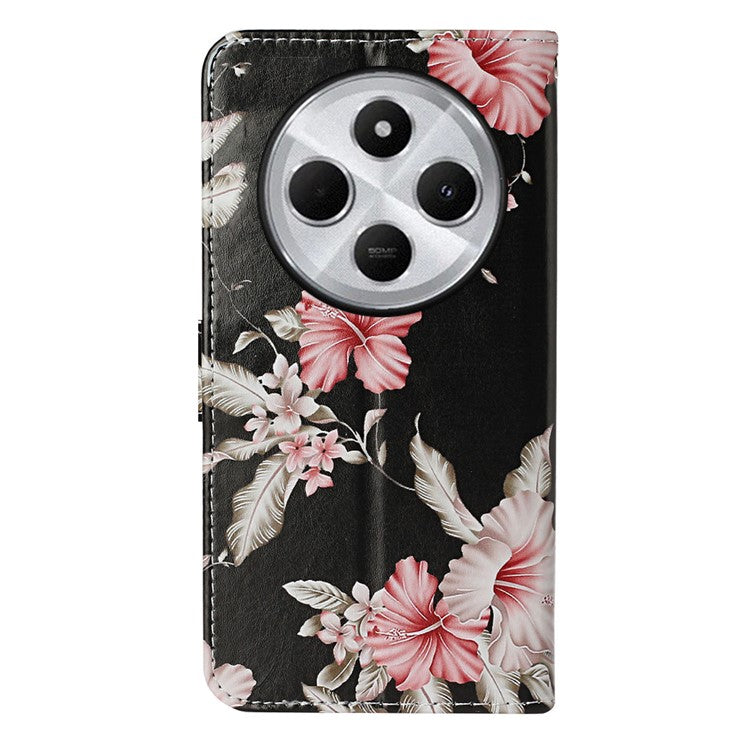 For Xiaomi Redmi 14C 4G Case Pattern PU Leather Flip Phone Cover -  Rhododendron