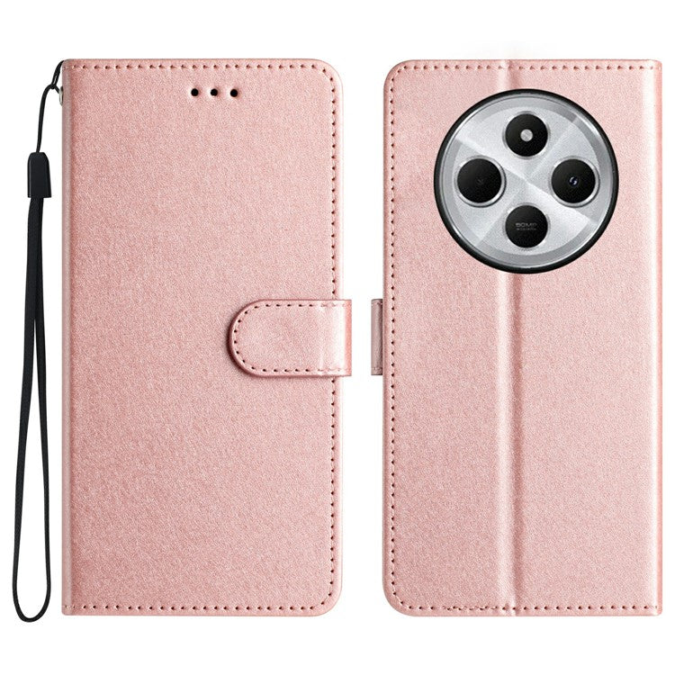 For Xiaomi Redmi 14C 4G Wallet Case Leather Folio Phone Cover Magnetic Clasp - Rose Gold