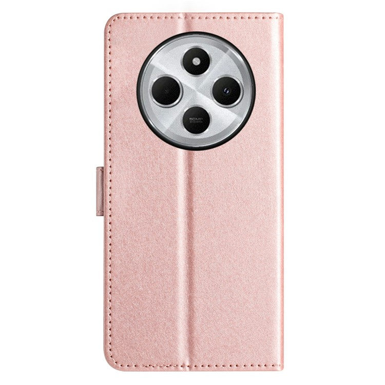 For Xiaomi Redmi 14C 4G Wallet Case Leather Folio Phone Cover Magnetic Clasp - Rose Gold