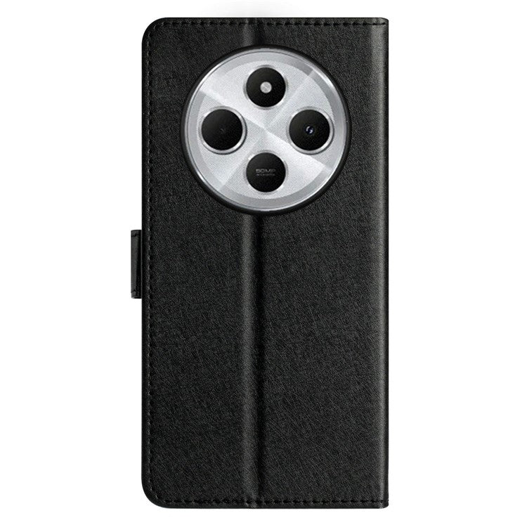 For Xiaomi Redmi 14C 4G Wallet Case Leather Folio Phone Cover Magnetic Clasp - Black