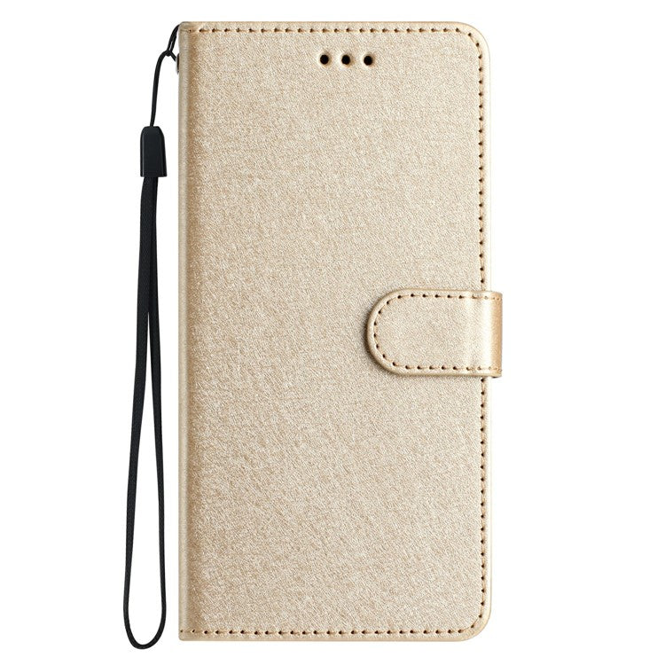 For Xiaomi Redmi 14C 4G Wallet Case Leather Folio Phone Cover Magnetic Clasp - Gold