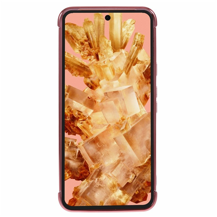 For Google Pixel 8 Case Electroplated Frame TPU Soft Phone Cover - Pink