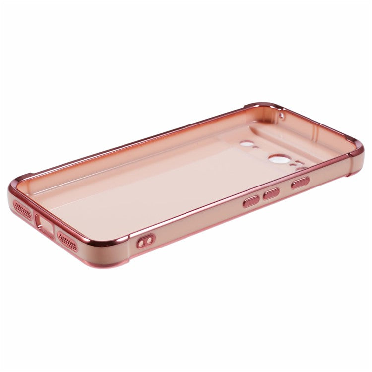 For Google Pixel 8 Case Electroplated Frame TPU Soft Phone Cover - Pink