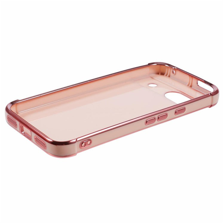 For Google Pixel 8a Case Electroplated Frame TPU Soft Phone Cover - Pink