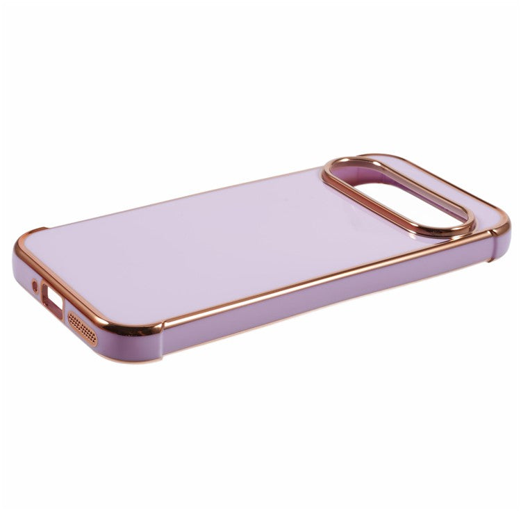 For Google Pixel 9 / Pixel 9 Pro Case Electroplated Frame TPU Soft Phone Cover - Purple