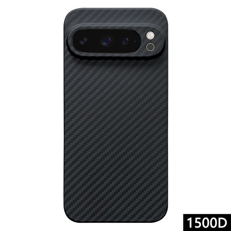 For Google Pixel 9 Pro XL Case 1500D Coarse Texture Aramid Fiber Phone Cover Precision Cut-Out - Black