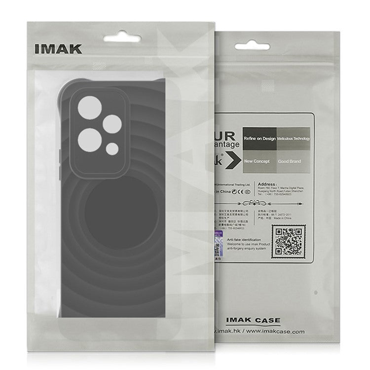 IMAK UC-6 Series for Xiaomi Poco C75 4G / Redmi 14R 5G / 14C 4G / A4 5G Case Water Drop Texture Anti-Skid Matte TPU Cover - Matte Black