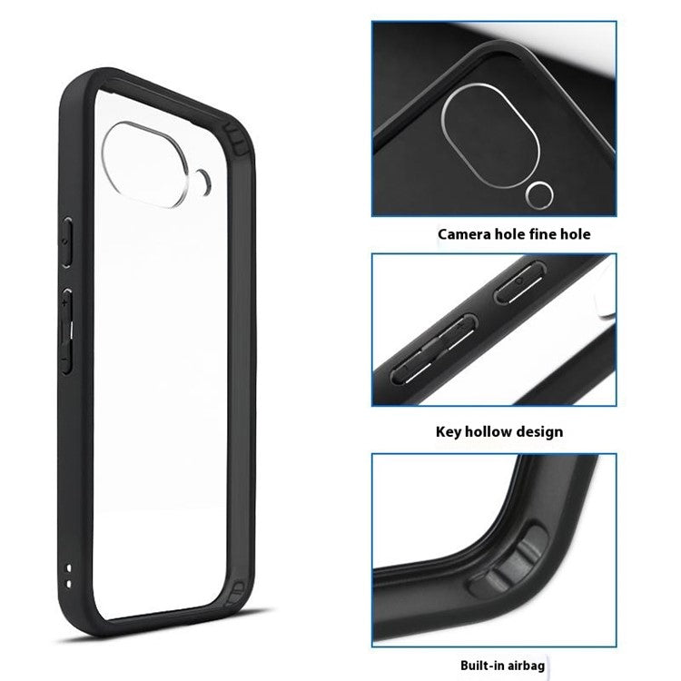 For Google Pixel 9a Case Shockproof PC+TPU Clear Back Phone Cover