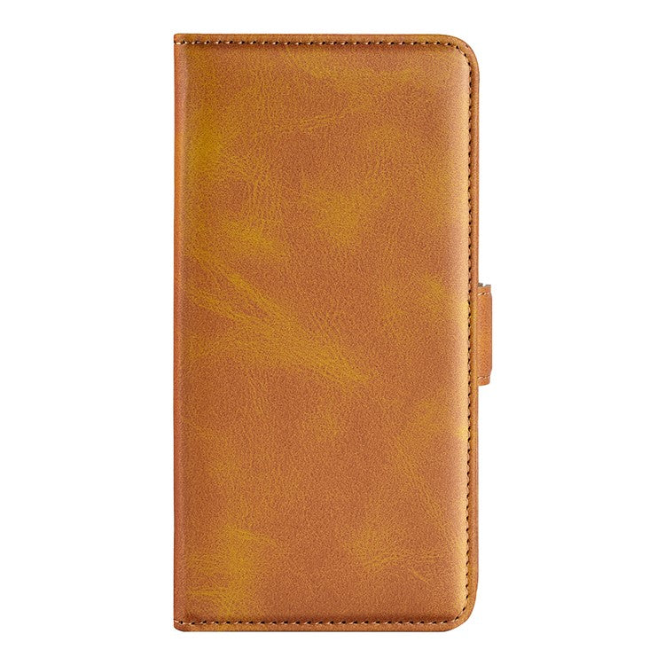 For Xiaomi Poco C75 4G / Redmi 14R 5G / 14C 4G Stand Case Calf Texture Leather Wallet Phone Cover - Yellow