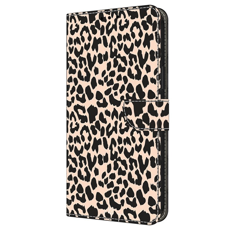 For Google Pixel 9 Pro XL Case Pattern Printed Protective Cover TPU+PU Leather Flip Phone Case - Leopard Print