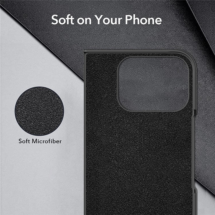 For Google Pixel Fold 2 Case Carbon Fiber Texture Leather+PC Phone Cover with Tempered Glass Film - Carbon Fiber Texture