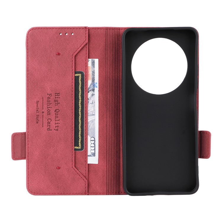 For Xiaomi Redmi 14C 4G Case Leather Wallet Flip Phone Cover with Hardware Decor - Rose