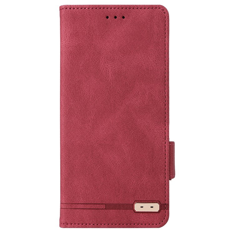 For Xiaomi Redmi 14C 4G Case Leather Wallet Flip Phone Cover with Hardware Decor - Rose