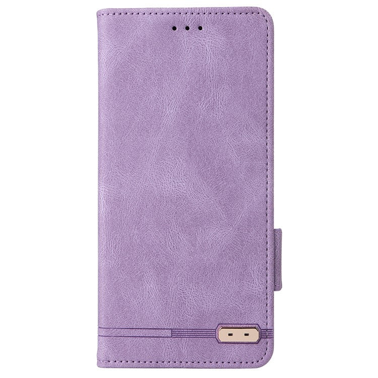 For Xiaomi Redmi 14C 4G Case Leather Wallet Flip Phone Cover with Hardware Decor - Purple