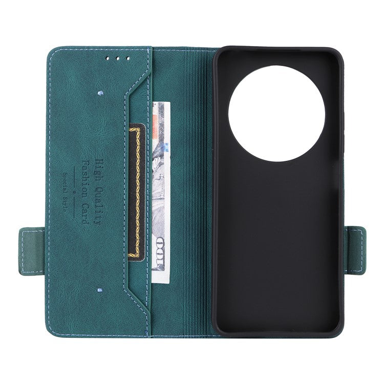 For Xiaomi Redmi 14C 4G Case Leather Wallet Flip Phone Cover with Hardware Decor - Blue