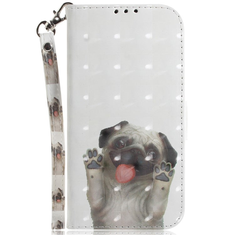 For Xiaomi Redmi 14C 4G Case Pattern Printing Leather Wallet Phone Cover - Pug