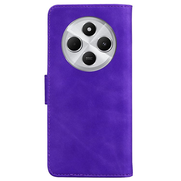 For Xiaomi Poco C75 4G / Redmi 14R 5G / 14C 4G Stand Case PU Leather Phone Cover Butterfly Printed - Purple