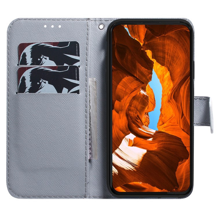 For Xiaomi Poco C75 4G / Redmi 14R 5G / 14C 4G Wallet Case Pattern Print Leather Phone Cover - Tiger