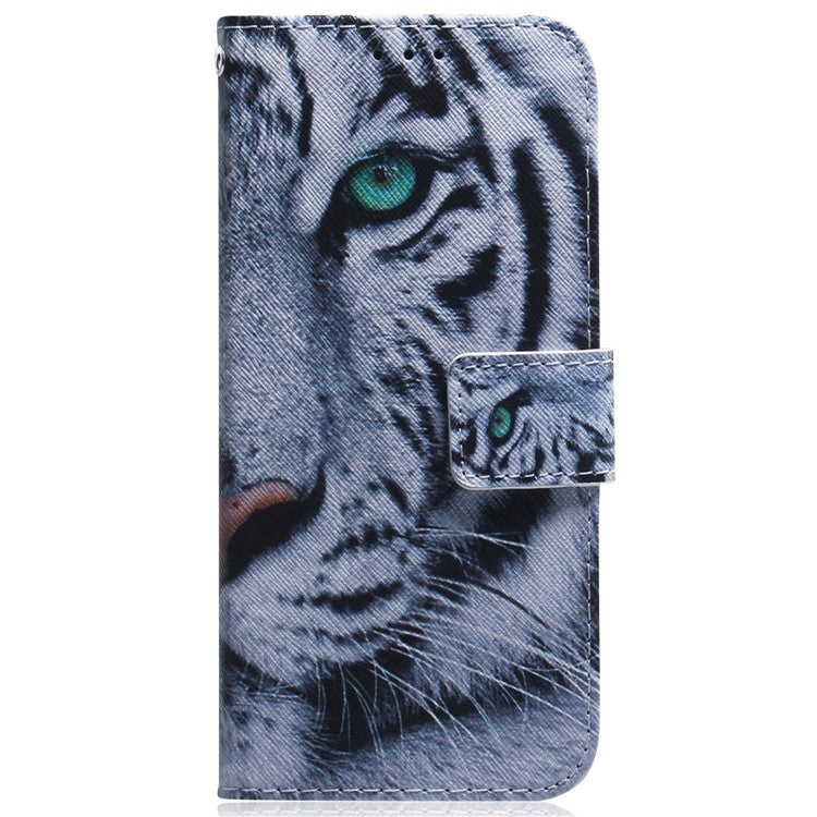 For Xiaomi Poco C75 4G / Redmi 14R 5G / 14C 4G Wallet Case Pattern Print Leather Phone Cover - Tiger