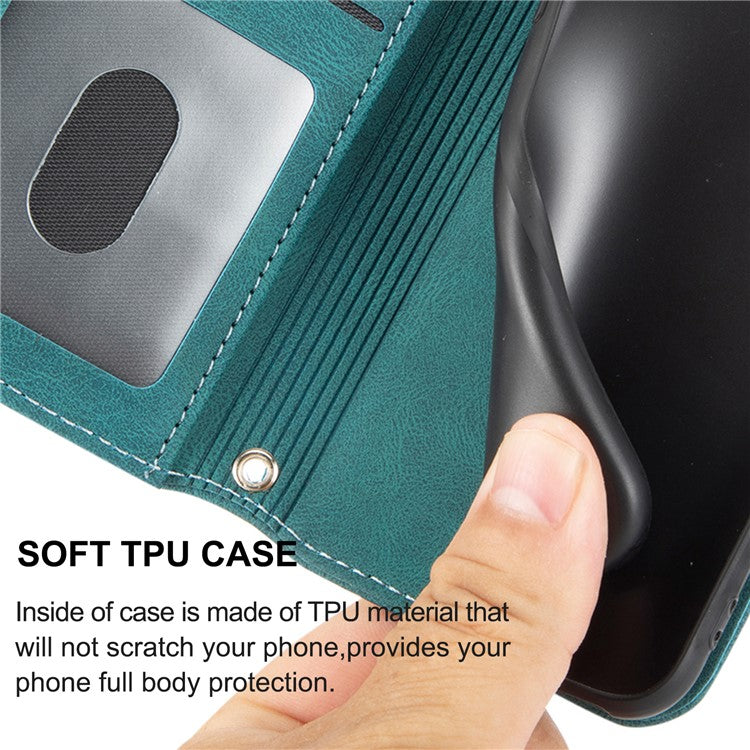 For Xiaomi Redmi 14C 4G Case Wallet PU Leather Imprinted Pattern Phone Cover - Blackish Green