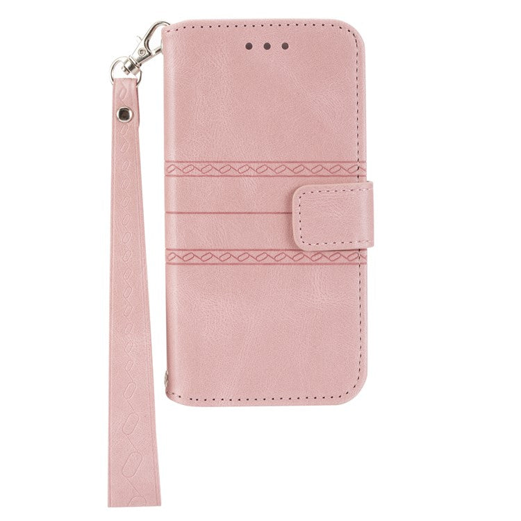 For Xiaomi Redmi 14C 4G Case Wallet PU Leather Imprinted Pattern Phone Cover - Pink