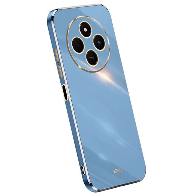 XINLI For Xiaomi Poco C75 4G / Redmi 14R 5G / 14C 4G Case TPU Phone Cover with Electroplating Frame - Blue