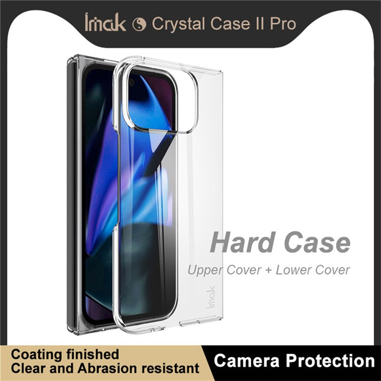 IMAK Crystal Case II Pro for Google Pixel 9 Pro Fold 5G Case Clear PC Phone Cover (Upper Cover+Lower Cover)