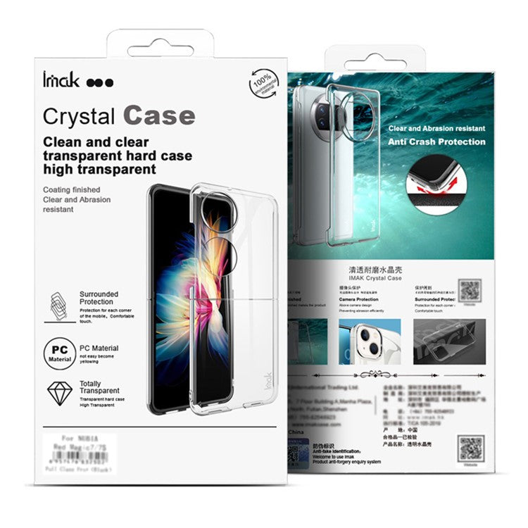 IMAK Crystal Case II Pro for Google Pixel 9 Pro Fold 5G Case Clear PC Phone Cover (Upper Cover+Lower Cover)