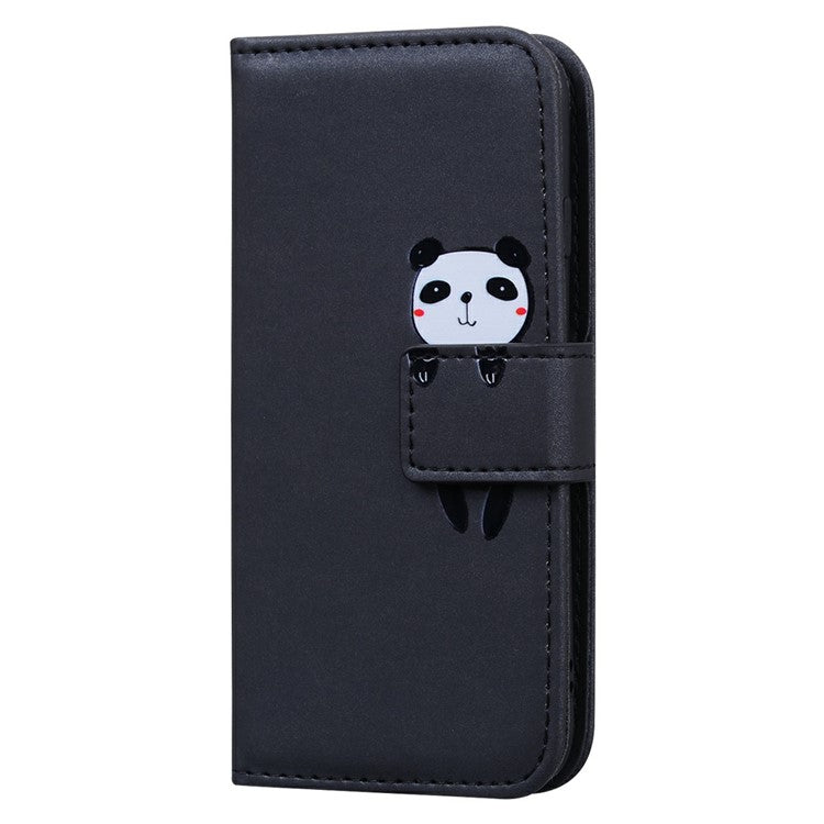 For Google Pixel 9 Pro XL Case Cartoon Pattern Wallet Leather Phone Cover - Black