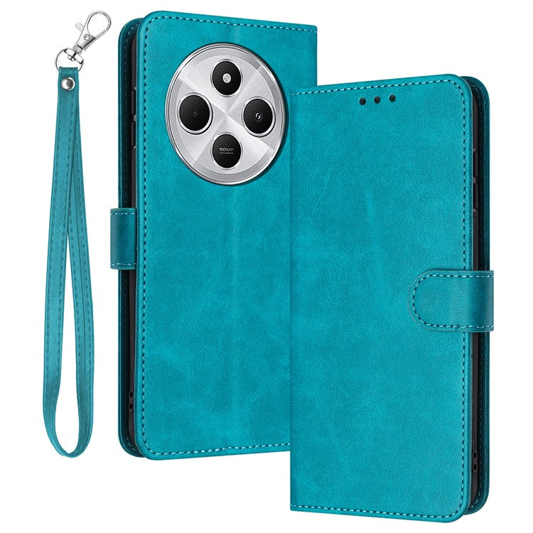 For Xiaomi Poco C75 4G / Redmi 14R 5G / 14C 4G Case Flip Stand PU Leather Wallet Phone Cover Calf Texture - Green