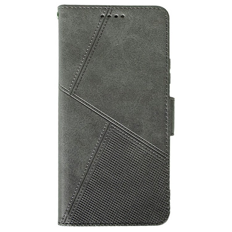 IDEWEI For Xiaomi Poco C75 4G / Redmi 14R 5G / 14C 4G Wallet Phone Case Calf Texture Stand Leather Cover - Grey