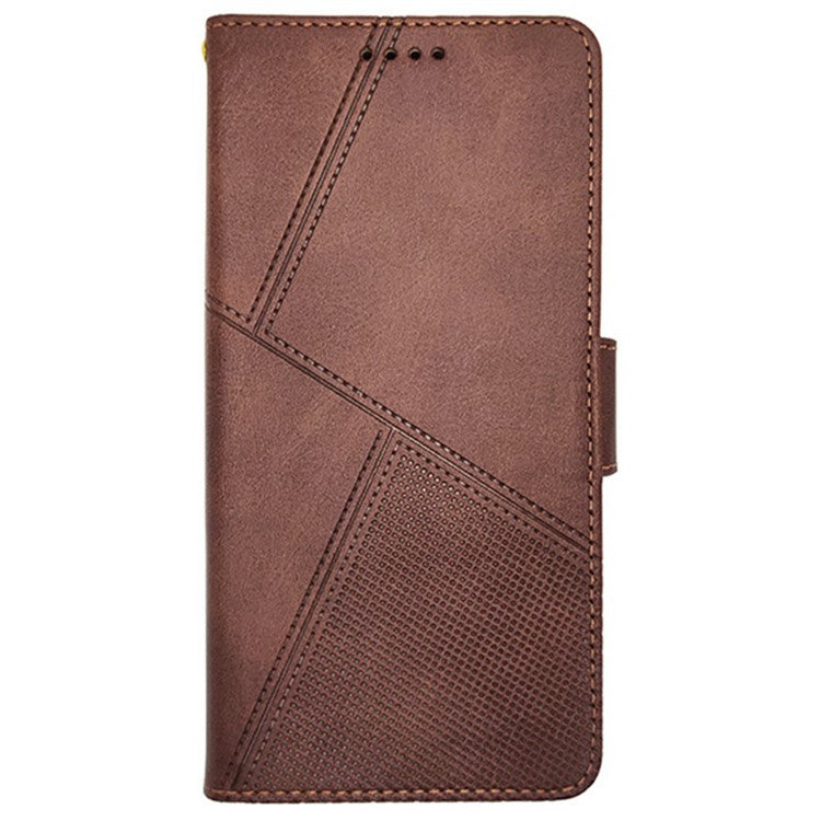 IDEWEI For Xiaomi Poco C75 4G / Redmi 14R 5G / 14C 4G Wallet Phone Case Calf Texture Stand Leather Cover - Brown