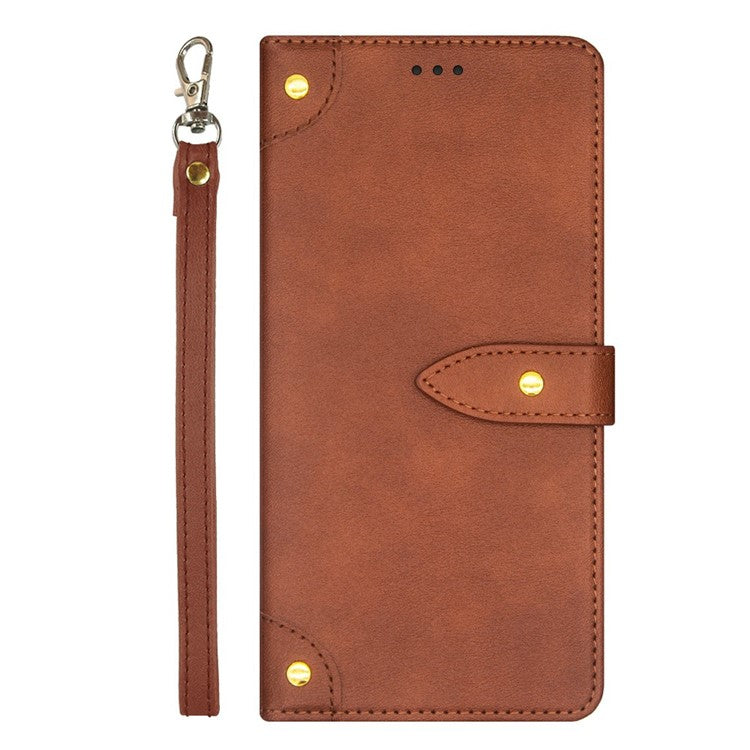 IDEWEI For Xiaomi Poco C75 4G / Redmi 14R 5G / 14C 4G Stand Case PU Leather Phone Cover with Card Slots - Brown