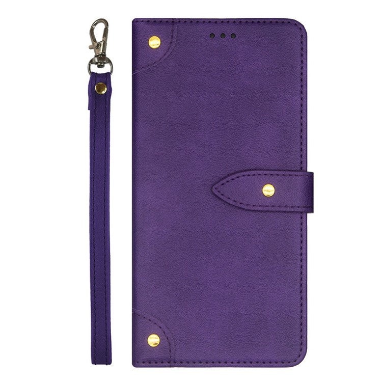 IDEWEI For Xiaomi Poco C75 4G / Redmi 14R 5G / 14C 4G Stand Case PU Leather Phone Cover with Card Slots - Purple