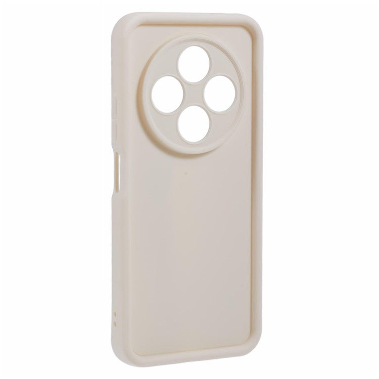 For Xiaomi Poco C75 4G / Redmi 14R 5G / 14C 4G Case Grooved Design TPU Anti-Slip Phone Cover - Beige