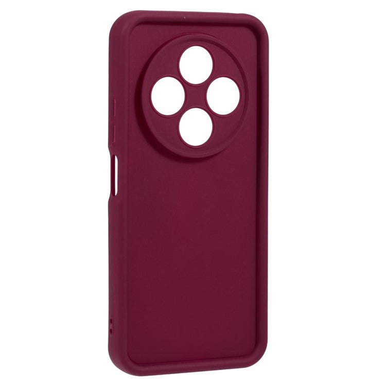 For Xiaomi Poco C75 4G / Redmi 14R 5G / 14C 4G Case Grooved Design TPU Anti-Slip Phone Cover - Red