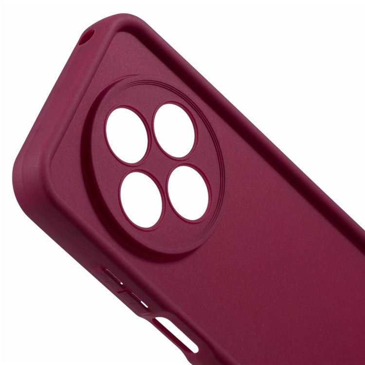 For Xiaomi Poco C75 4G / Redmi 14R 5G / 14C 4G Case Grooved Design TPU Anti-Slip Phone Cover - Red